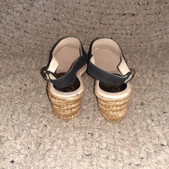 GAIMO-Black Suede Closed Toe Espadrilles-Buckle Slingback-Sz 37/6.5-NWOB - Picture 5 of 7